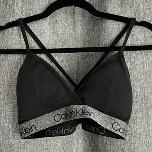 calvin klein black sports bra